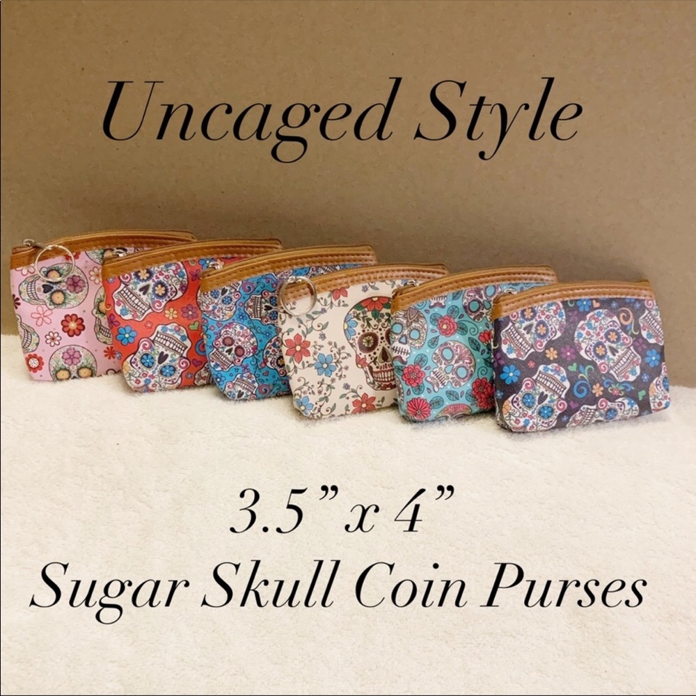 Sugar Skull Coin Purse W/ Keychain